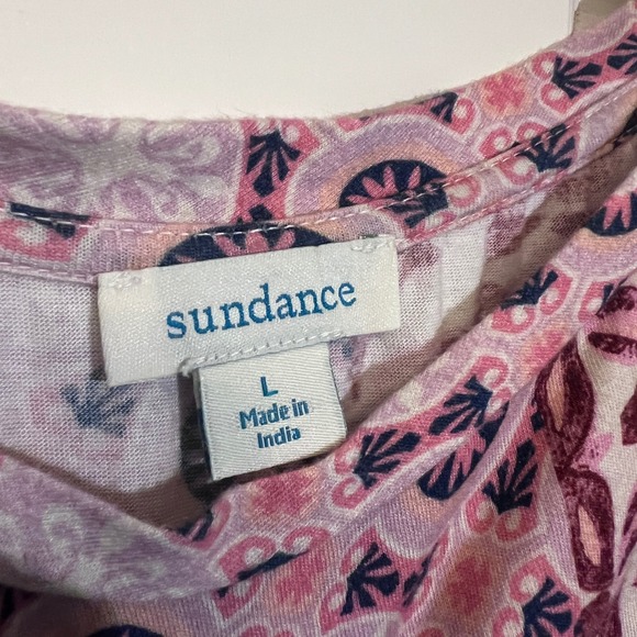 Sundance Long Sleeve Embroidered Patchwork Print Top, Women's Size L - Picture 3 of 8